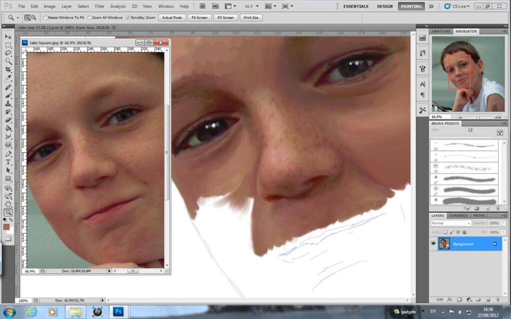 Chumleys Art Digital Painting of children and kids and family - Jake Saw Bristol