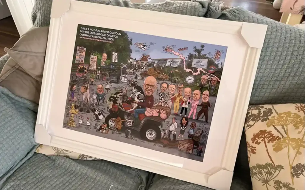 Michael Seals MBE NFSCO (The National Fallen Stock Company) Cartoon by Chumleys Art